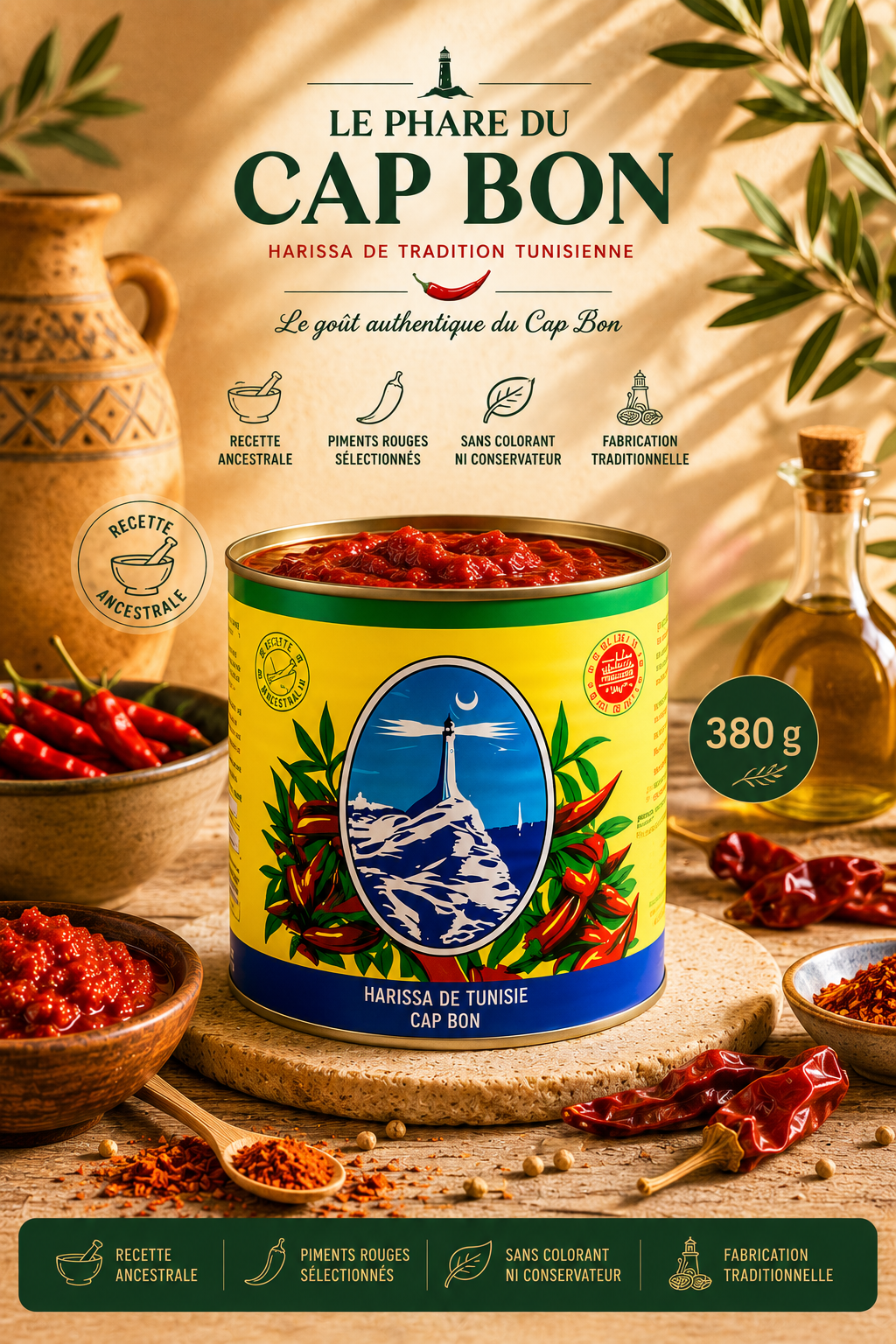 Harissa Le Phare Du Cap Bon 380g